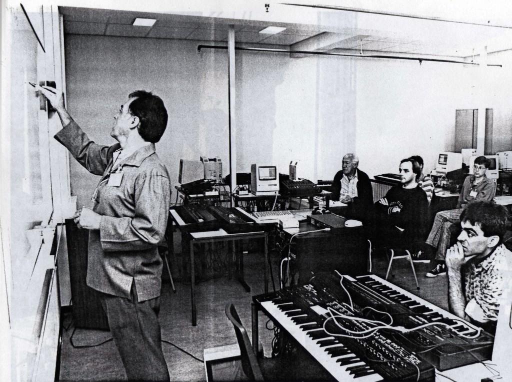 John Chowning during his workshop FM-synthesis